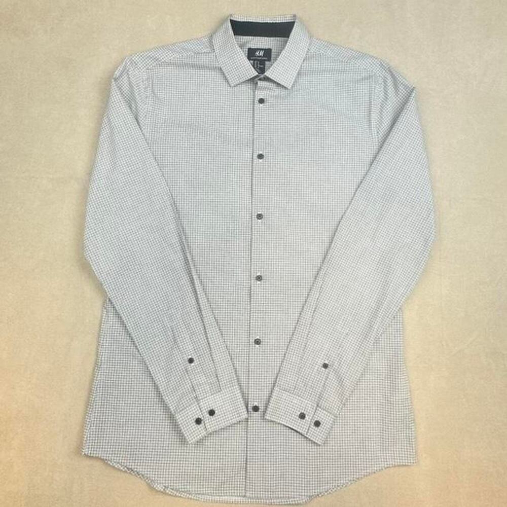 H&M Slim Fit Men's Checkered Shirt size M sku A-7-LRS